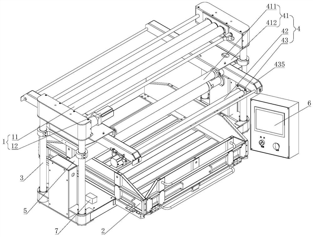 Rolling and swinging all-in-one machine for circular knitting machine set and control method thereof