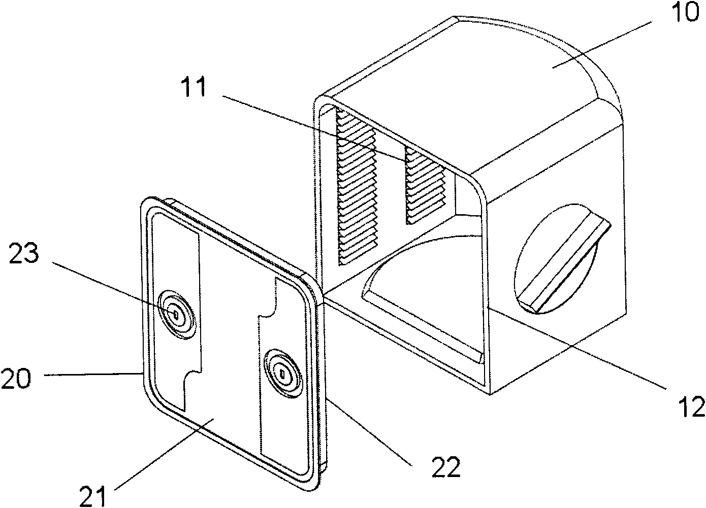 Front opening type wafer box with elliptic latch structure