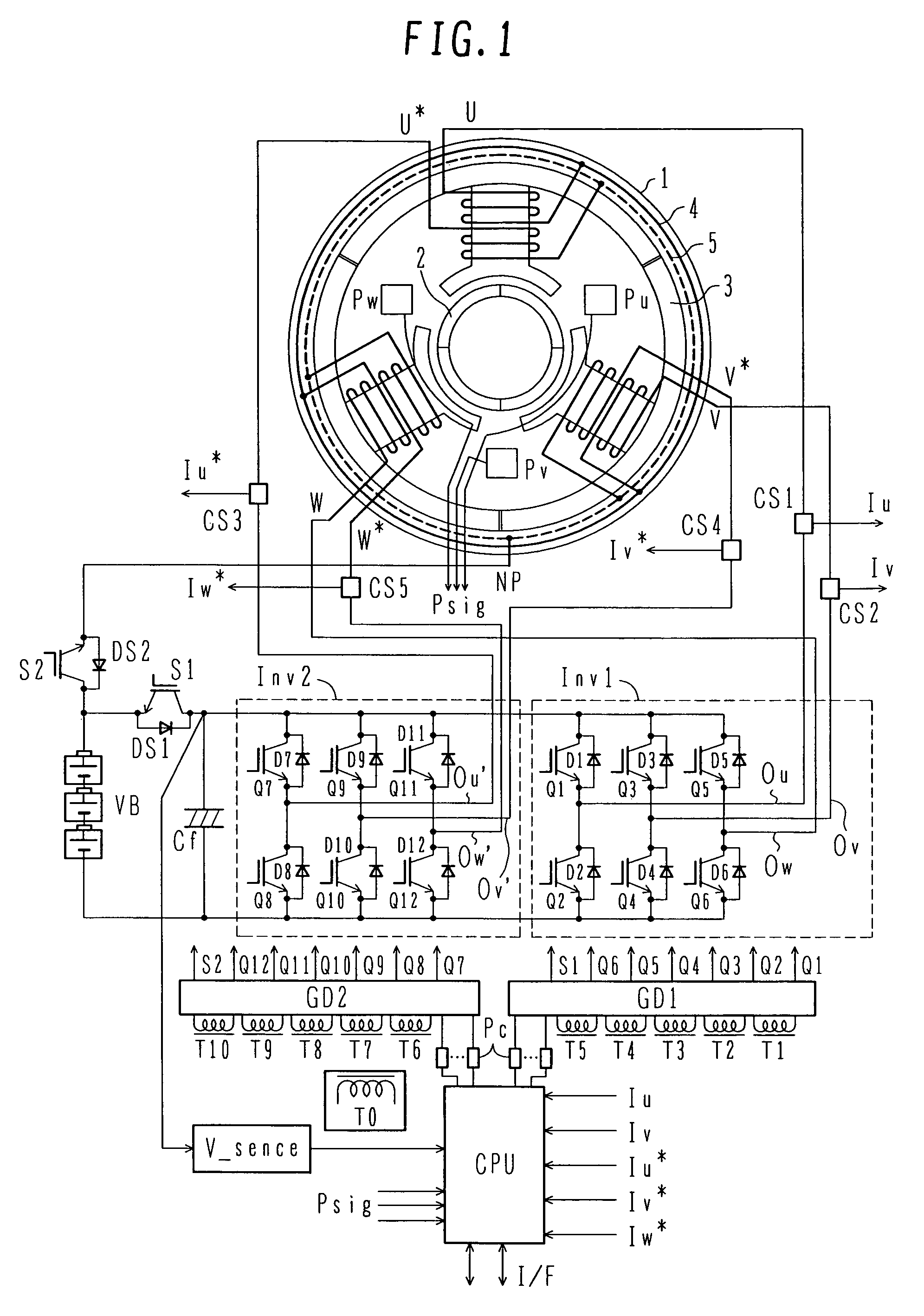 Motor driving device and automobile using the same