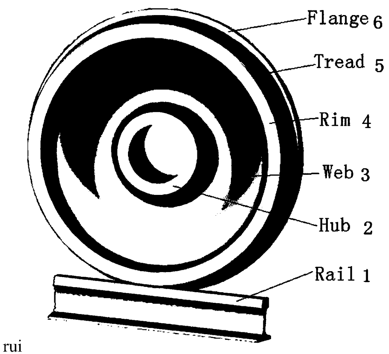 Bainite steel wheel for rail traffic heavy-duty freight car and manufacturing method thereof