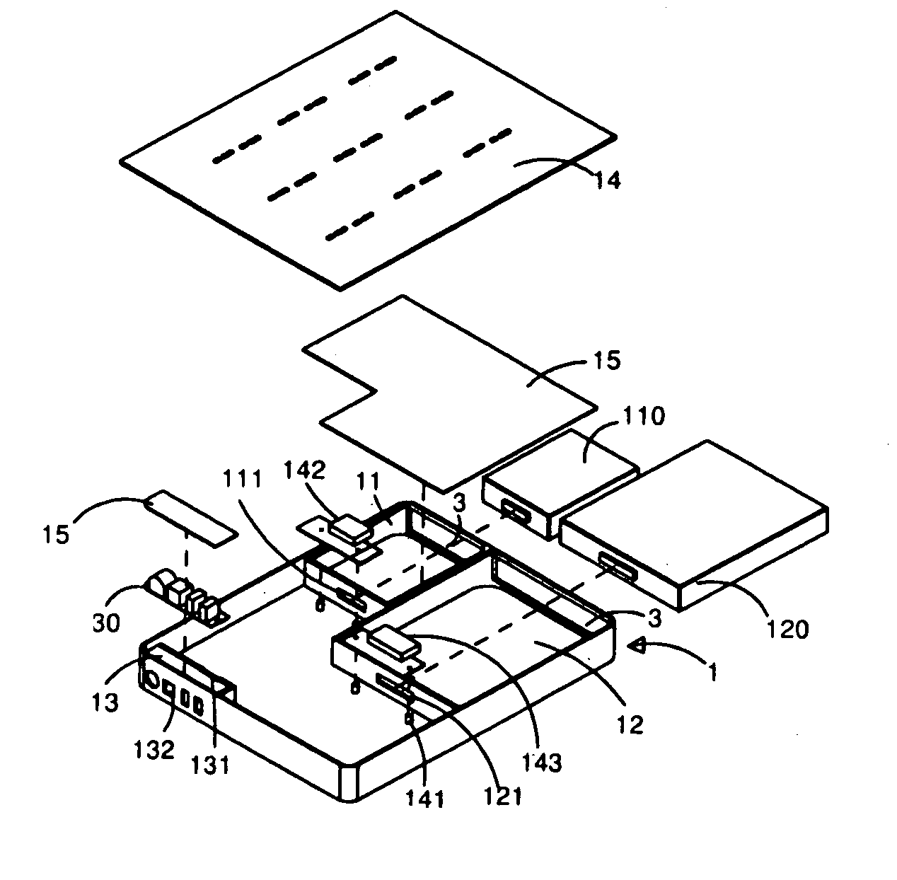 Waterproof casing with multiple isolated compartments