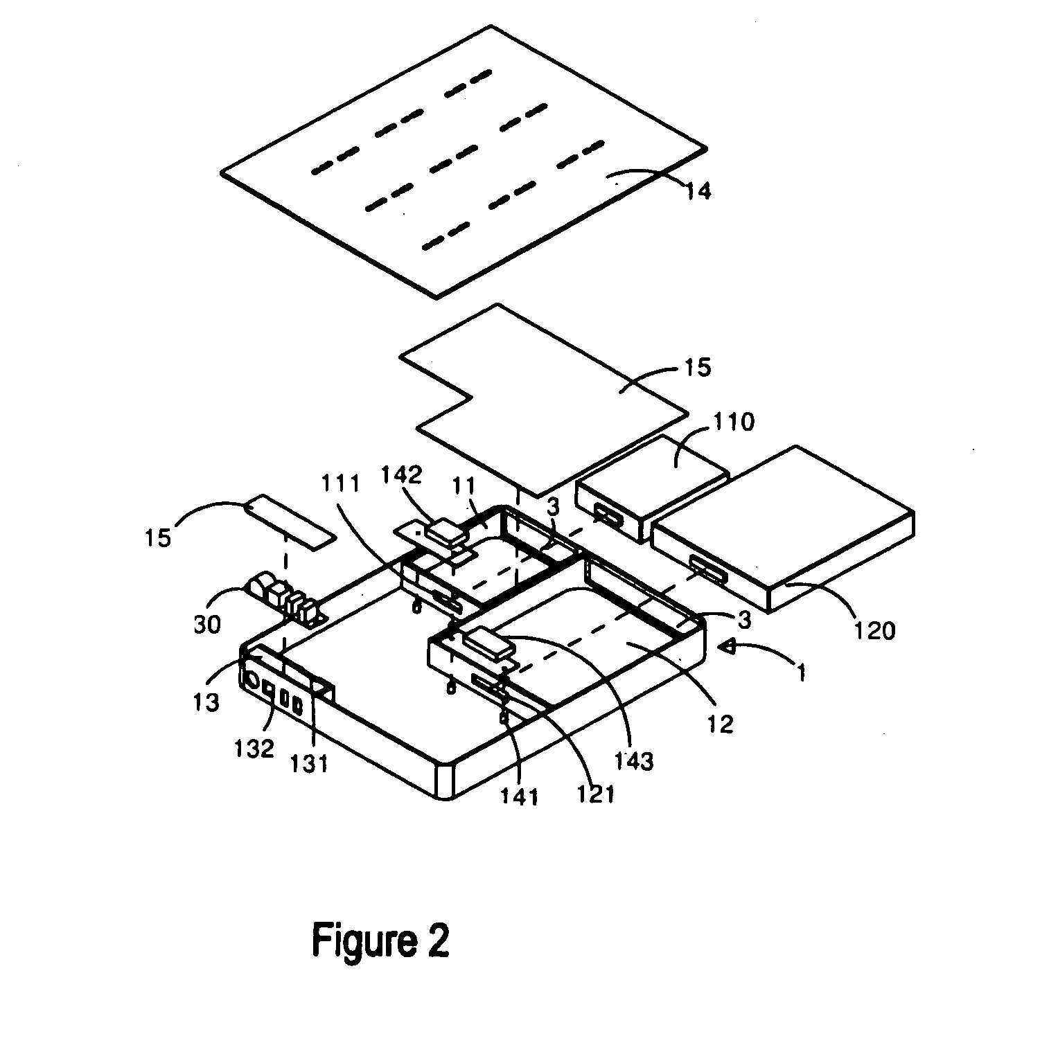 Waterproof casing with multiple isolated compartments