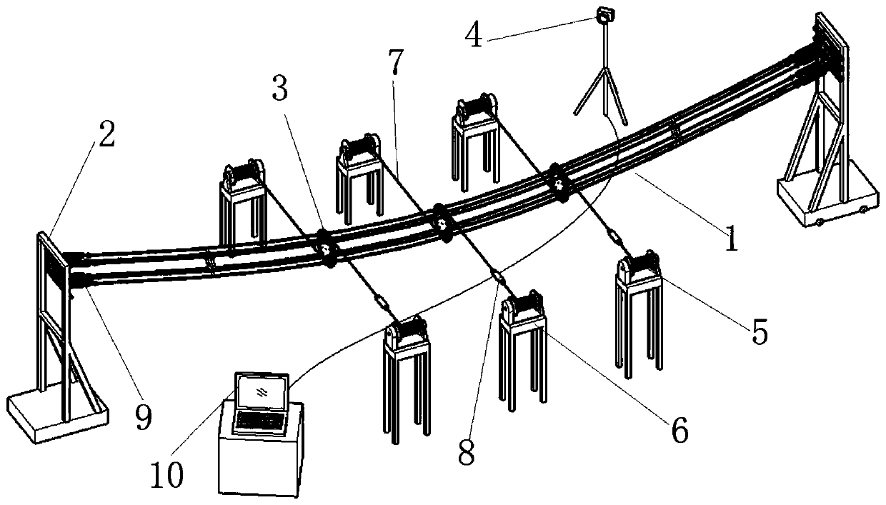 Test system suitable for multi-split wire reversal fault research