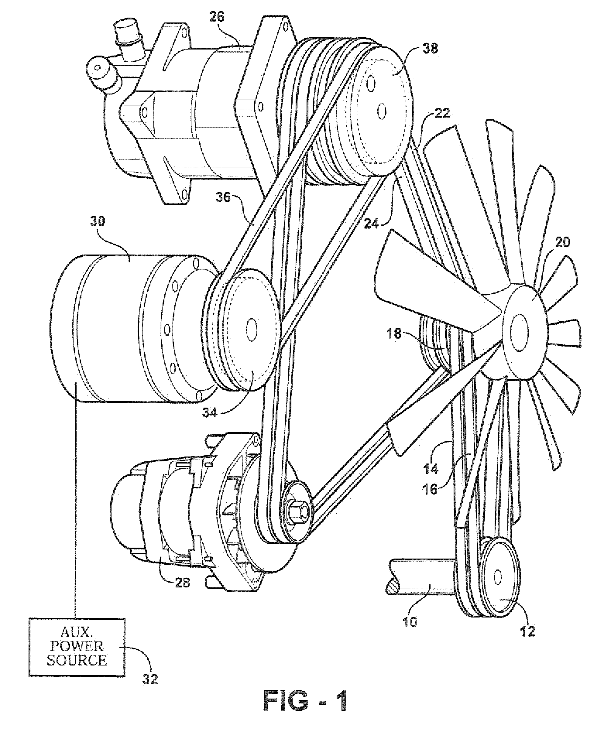 Mechanism for maintaining a desired temperature in a truck cab including an auxiliary motor for operating a vehicle air conditioning pump as well as a secondary generator for providing either power when the vehicle is parked or a convective heat transfer via a fluid jacket communicating with a vehicle mounted convective heat transfer network