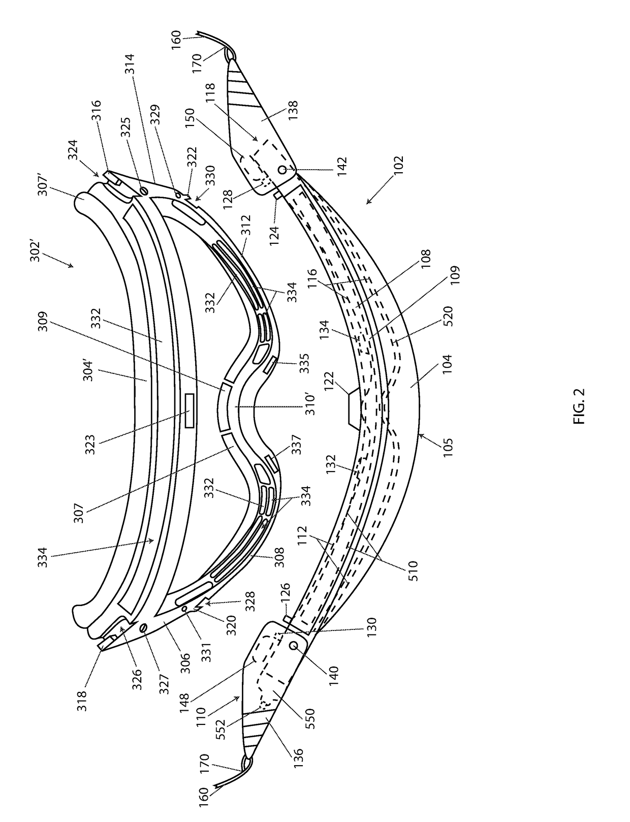 Goggle lens and face gasket engagement system