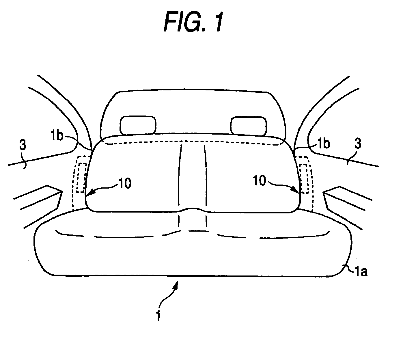 Rear seat side airbag device