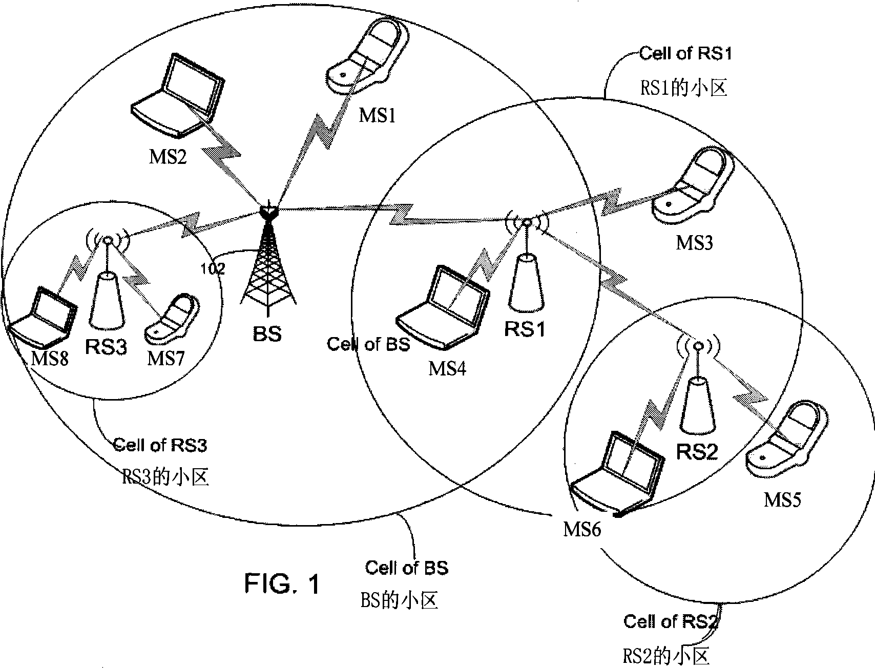 Relay station broadcast message transmission method in multi-hop relay network