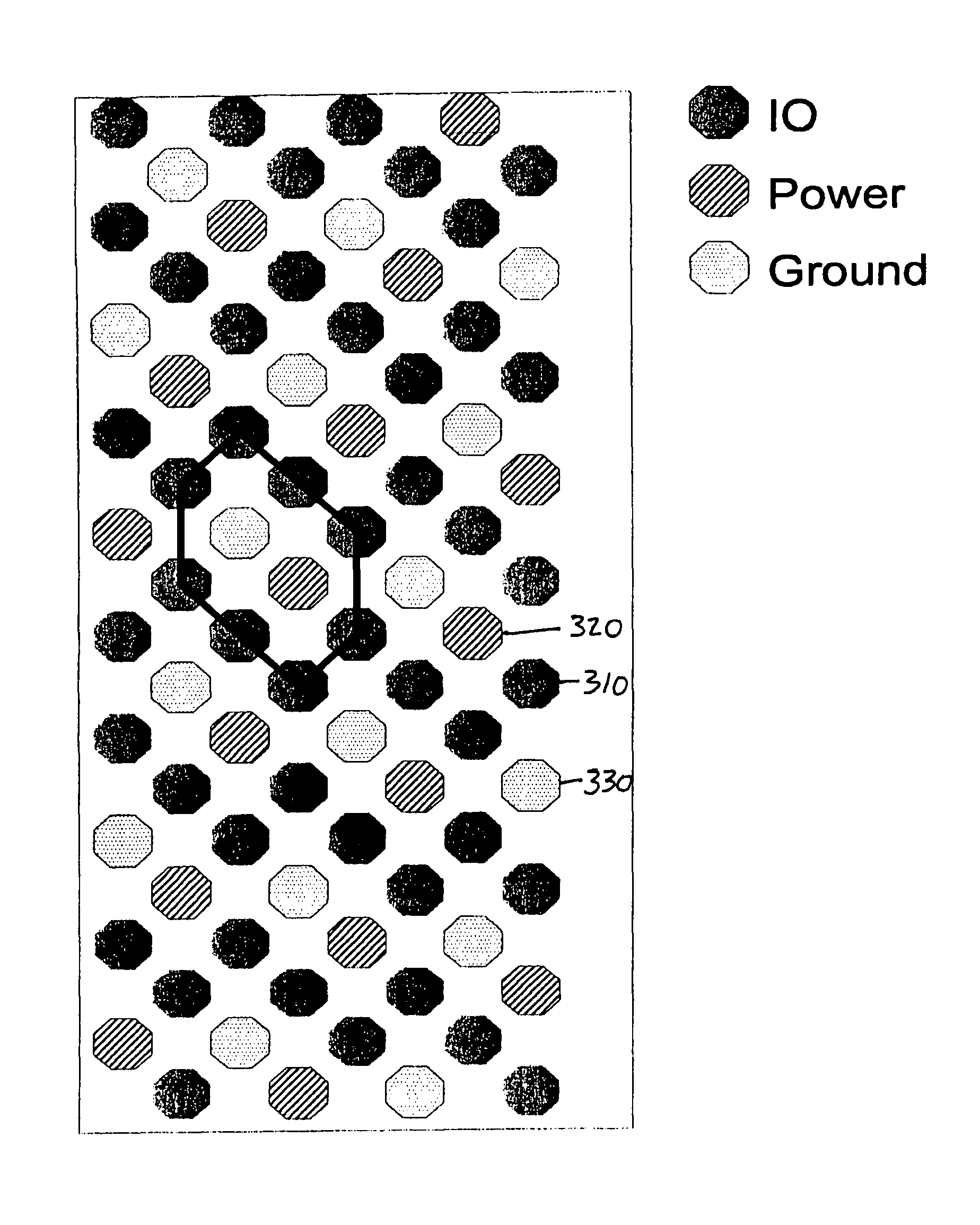 Distribution of return paths for improved impedance control and reduced crosstalk