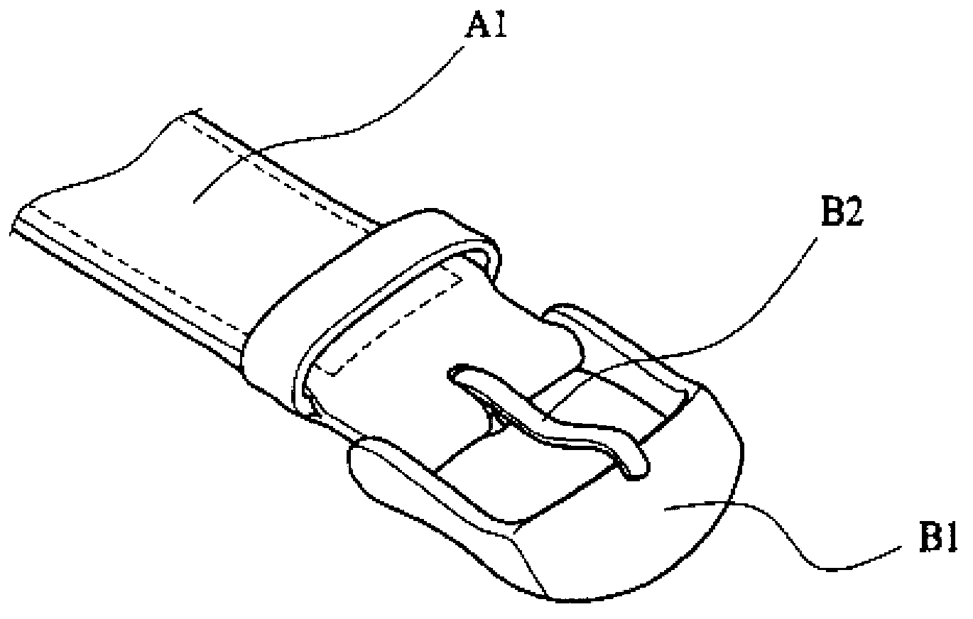Fastener opened from single side and watch
