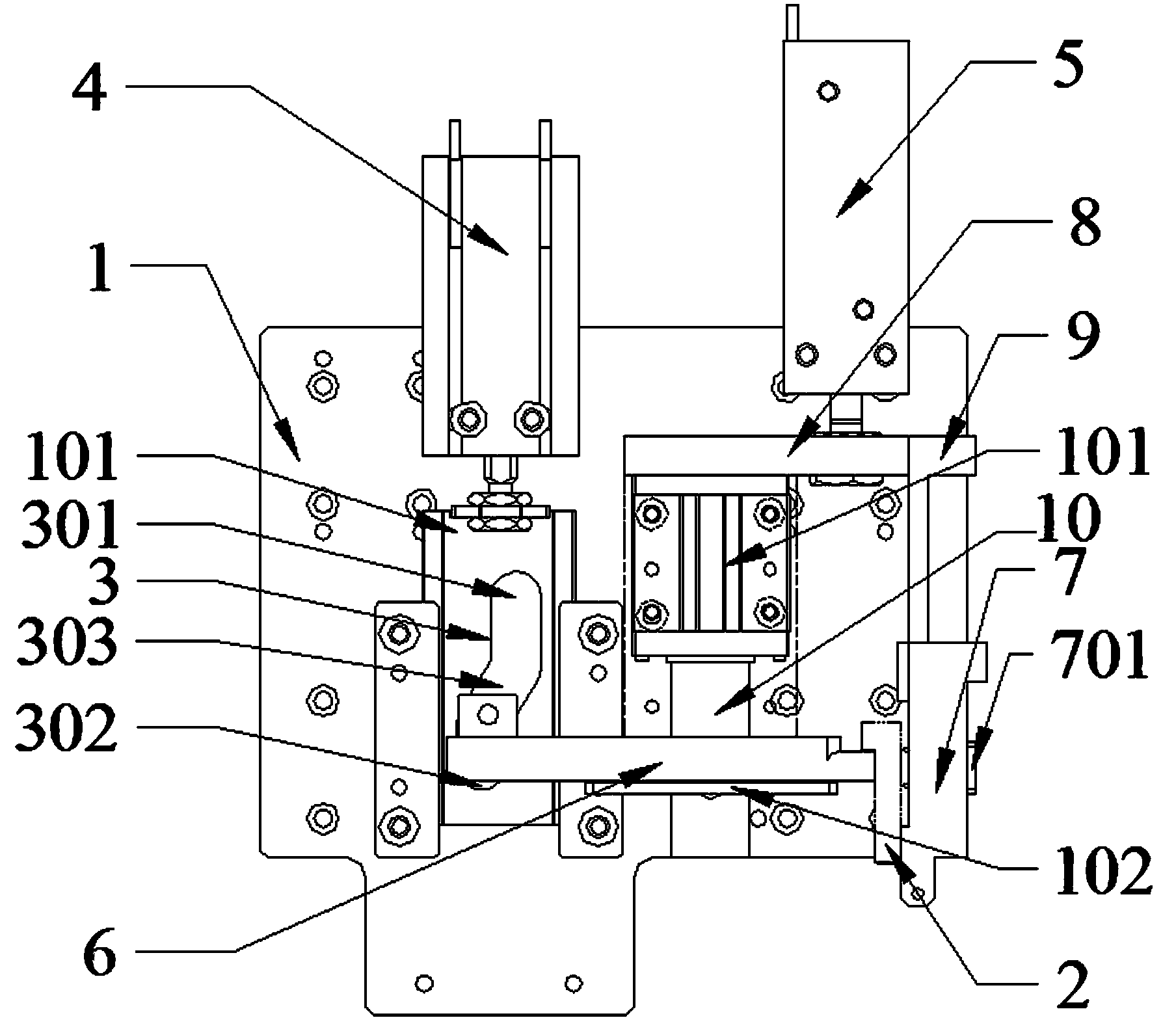 Press mounting machine for workpiece