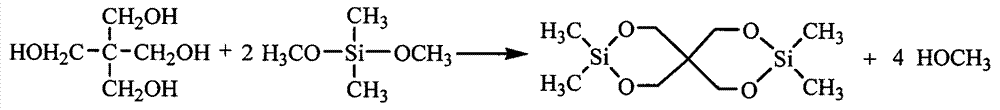 Preparation method of pentaerythritol double ring dimethyl silicate compound serving as fire retardant