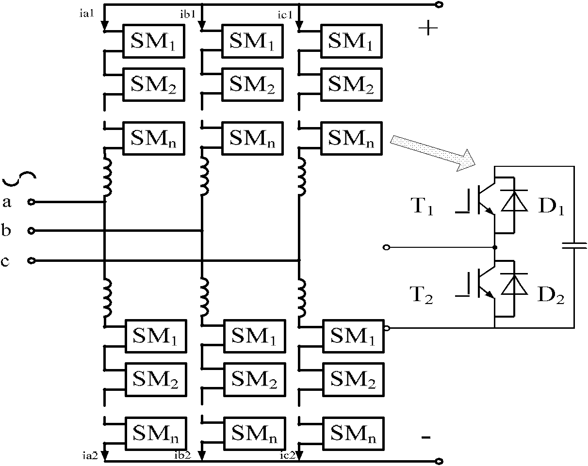 Voltage balancing control method for multi-level modular converter