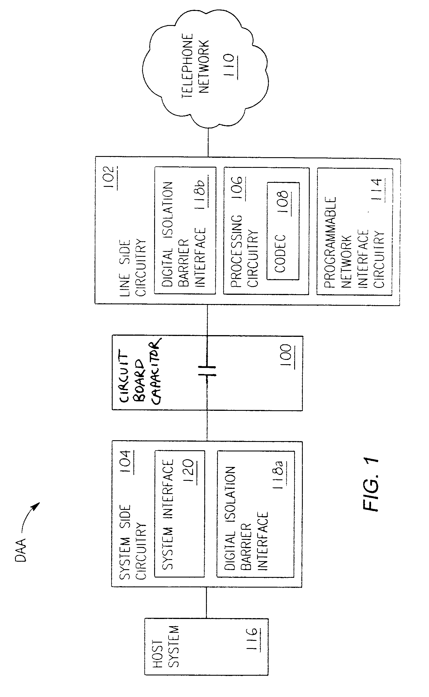 Circuit board capacitor structure for forming a high voltage isolation barrier