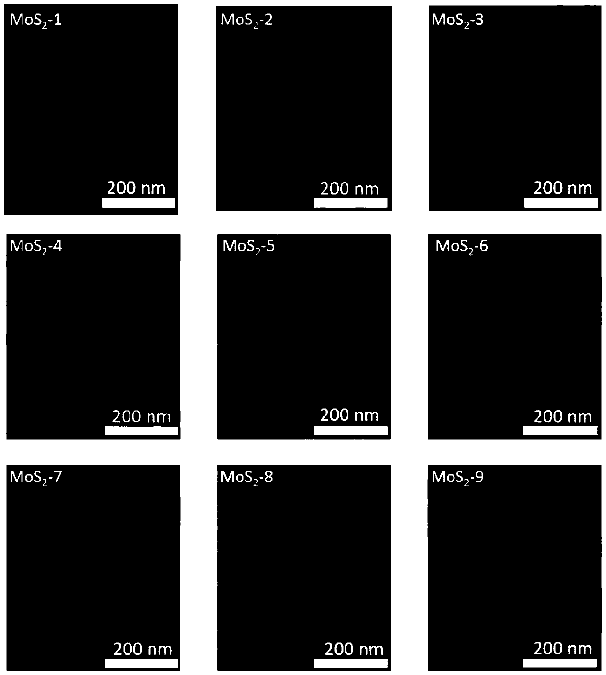 Barbituric acid derivative modified molybdenum disulfide two-dimensional nano material and application thereof