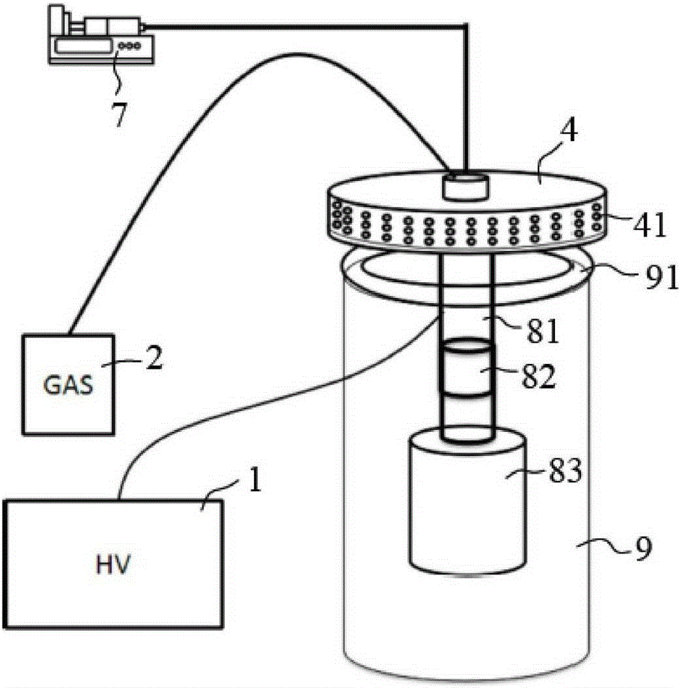 Centrifugal gas-electric spinning device by utilizing negative-pressure array
