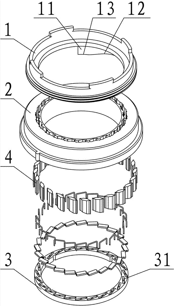 Nail pushing device of prepuce loop line cutting and suturing instrument