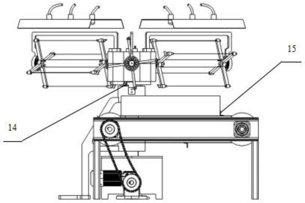 Dual-mode intermittent disinfection floating seedling leaf cutting device