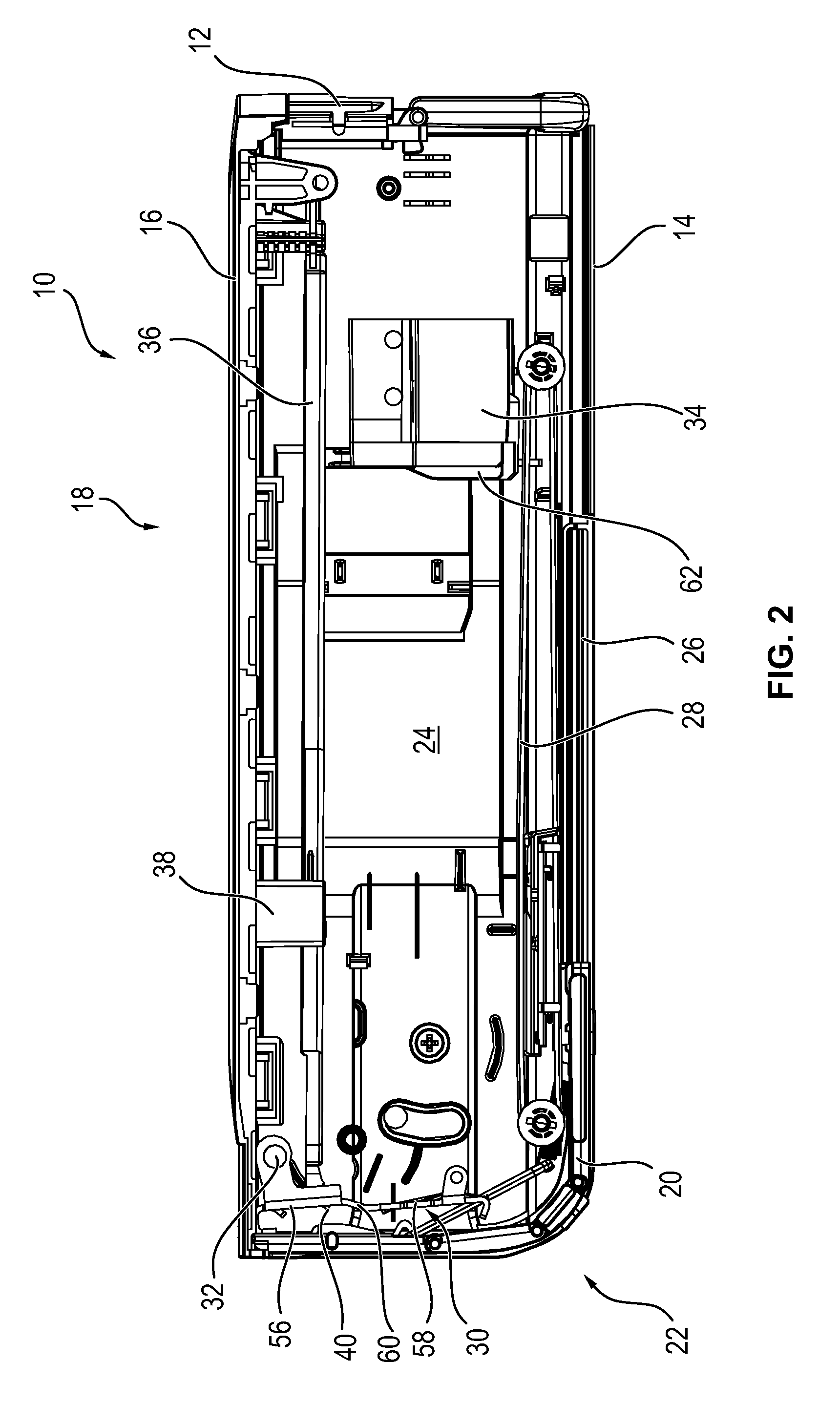 Cash box with a height limiter engaging with the retaining element