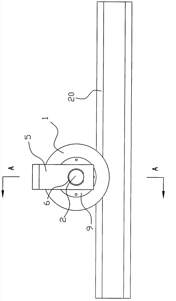 Bearing device for track wheel