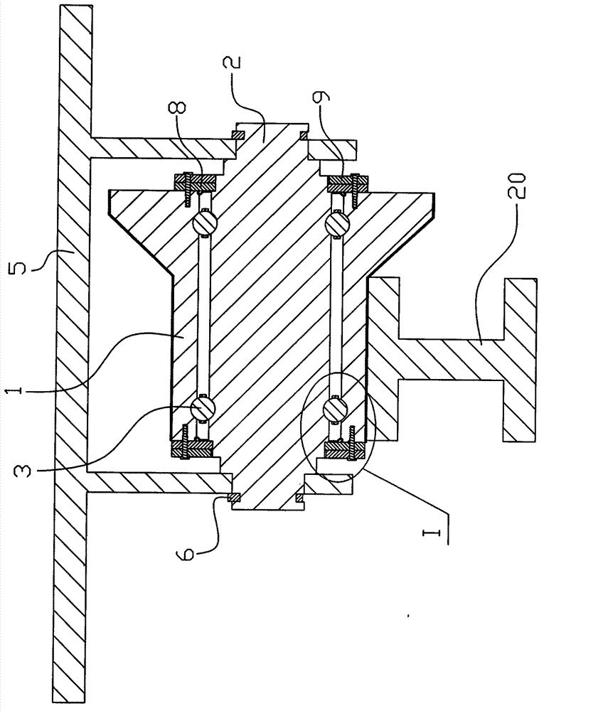 Bearing device for track wheel