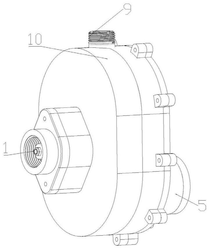 DC permanent magnet self-priming compound canned pump with gas-liquid mixing chamber