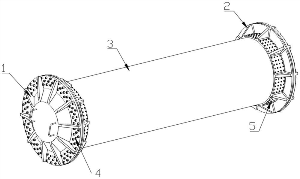 External pressure resistant cabin structure and preparation method thereof