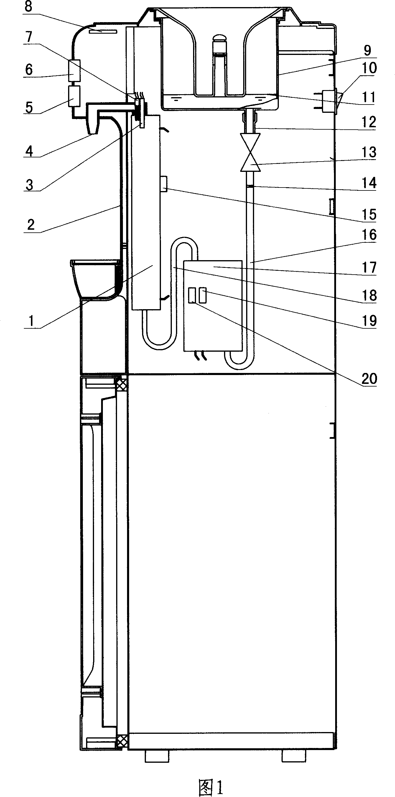 Large-flow immediately-heating water-drinking machine