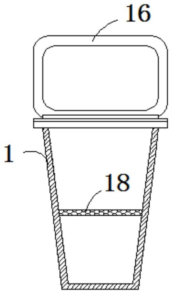 A recycling device for classified garbage that is convenient for dumping