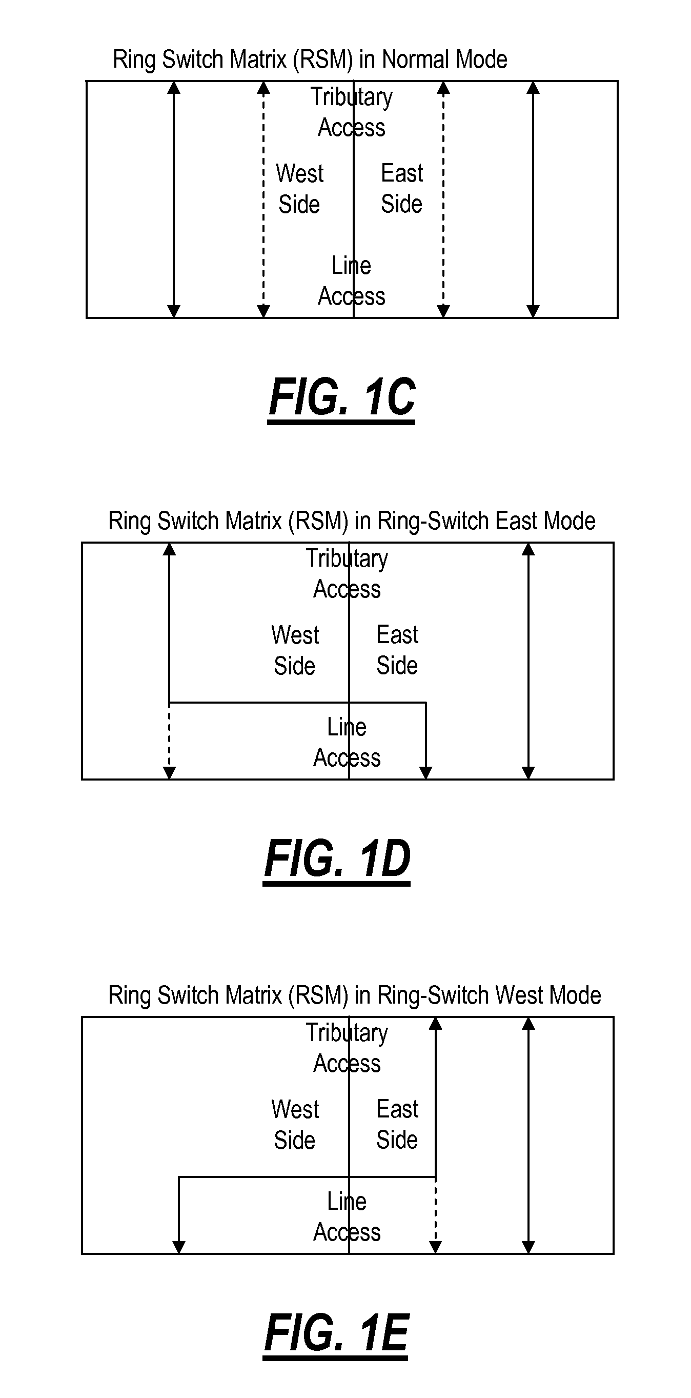 Bidirectional line switched partial rings, mesh networks, and methods of operation