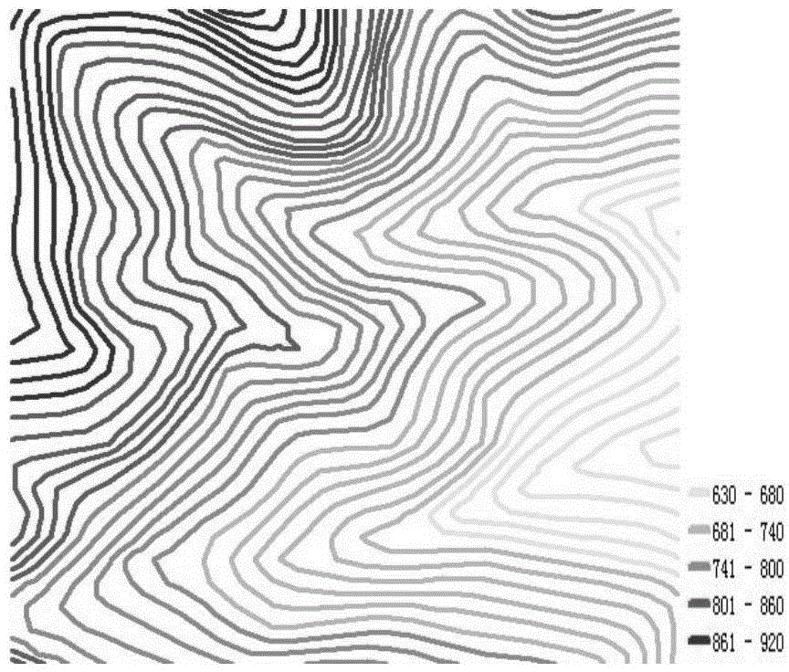 Interpolation method for DEM (Digital Elevation Model) generated by contour lines