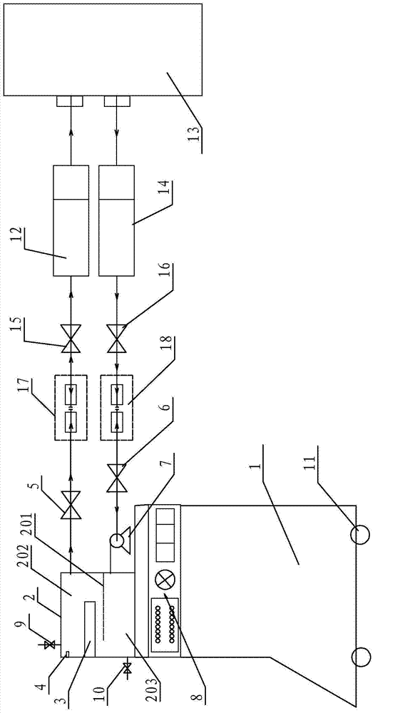 Movable internal combustion locomotive preheating device with automatic constant-temperature control function