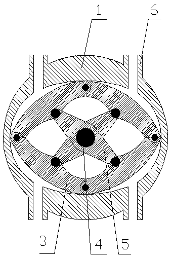 A chain type rotor hydraulic motor