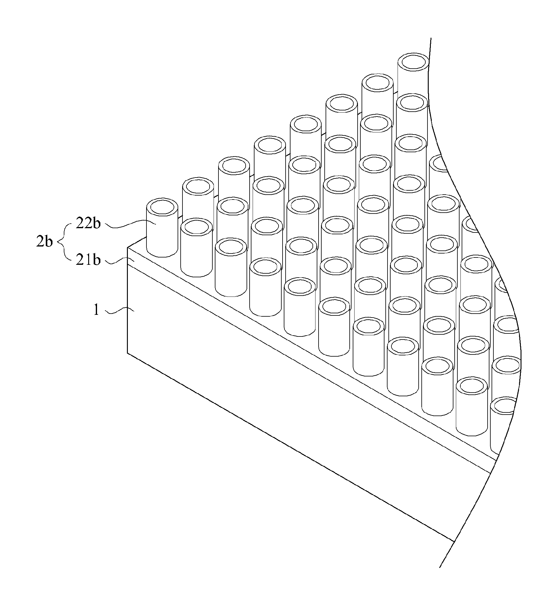 Method for manufacturing an array-type nanotube layer of a thin-film solar cell