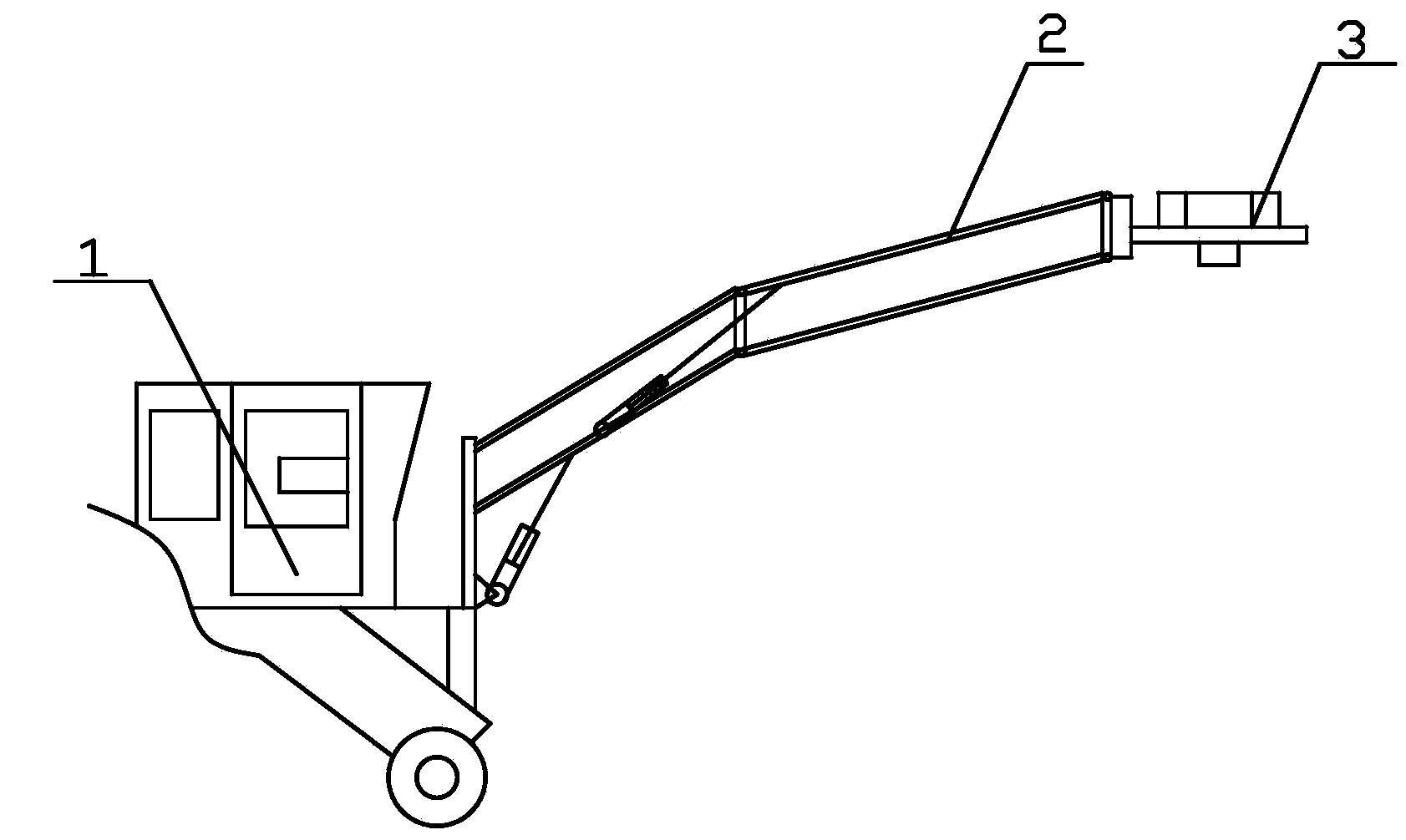 Tip cutting device of sugarcane harvesting machine
