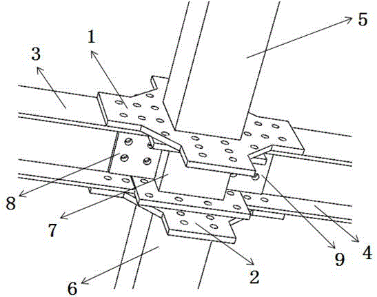 Fabricated steel structure type reinforced ring plate type flange beam column joint and using method thereof