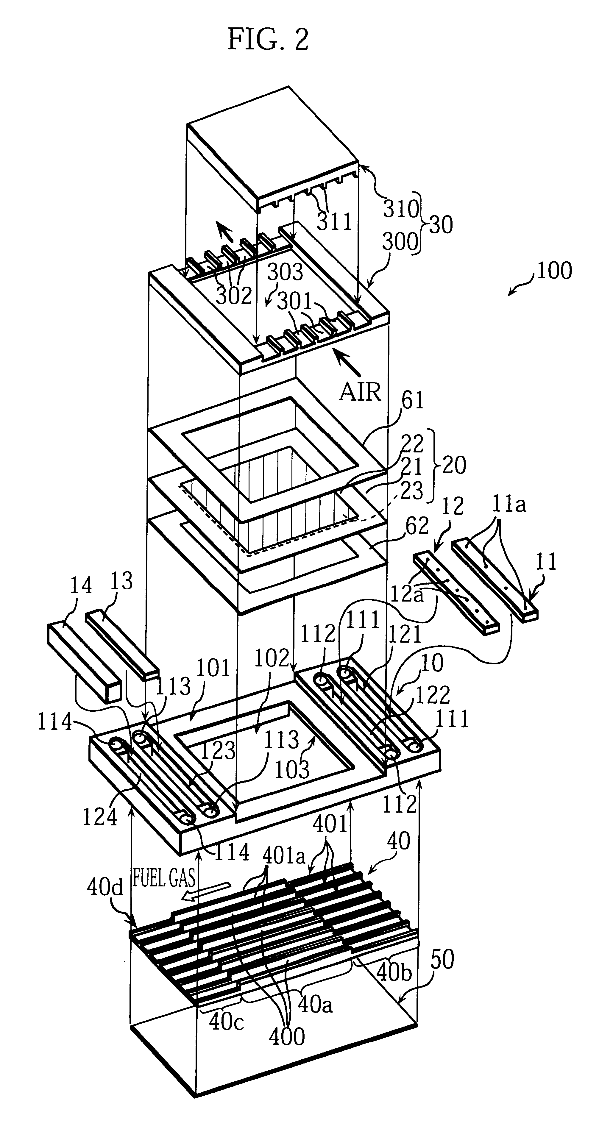 Polymer electrolyte fuel cell showing stable and outstanding electric-power generating characteristics