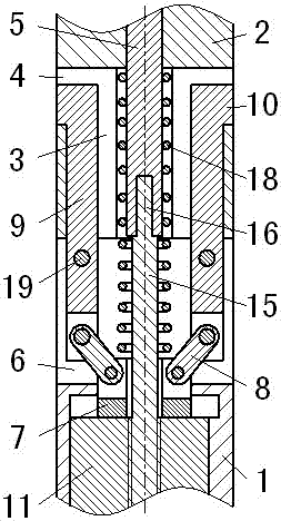 Method and device for under-shaft releasing