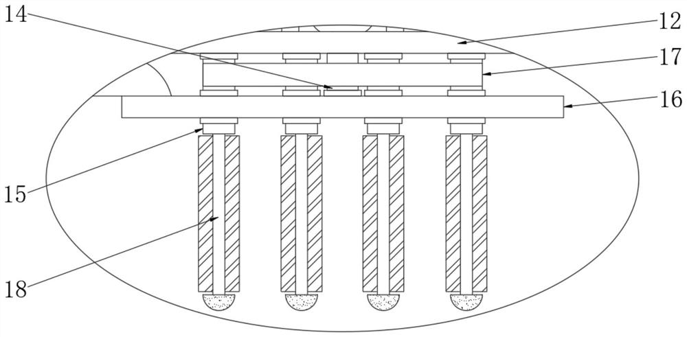 Test tube cleaning device for blood collection