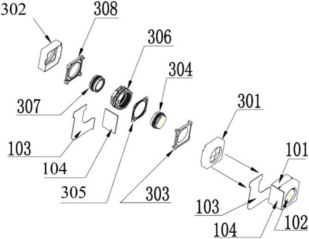 Bi-directional camera module and mobile terminal