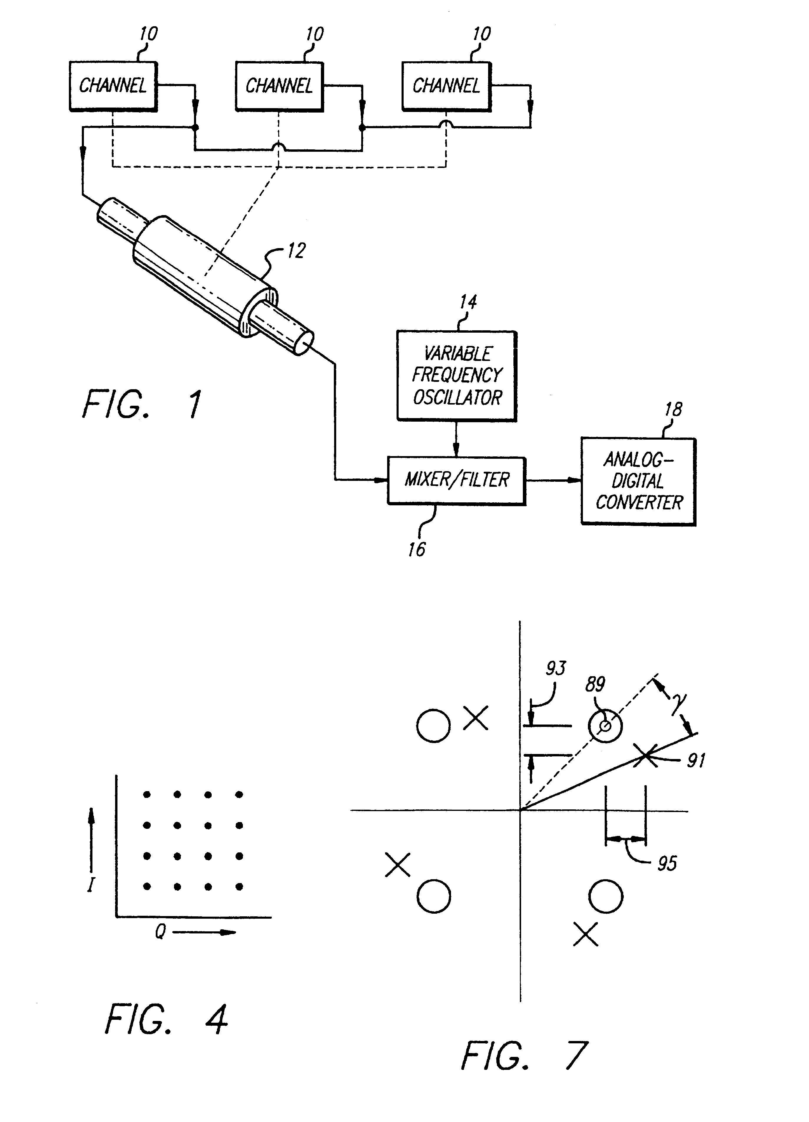System for, and method of, processing quadrature amplitude modulated signals