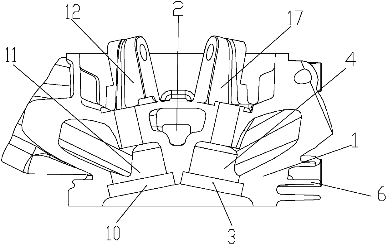 Cylinder end with multi-spherical surface combustion chamber and gasoline engine thereof