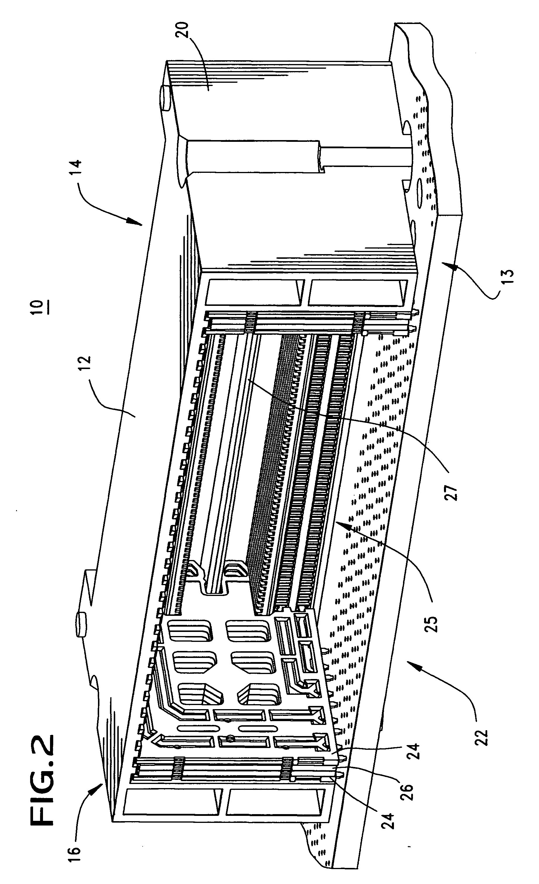 Differential signal connector with wafer-style construction