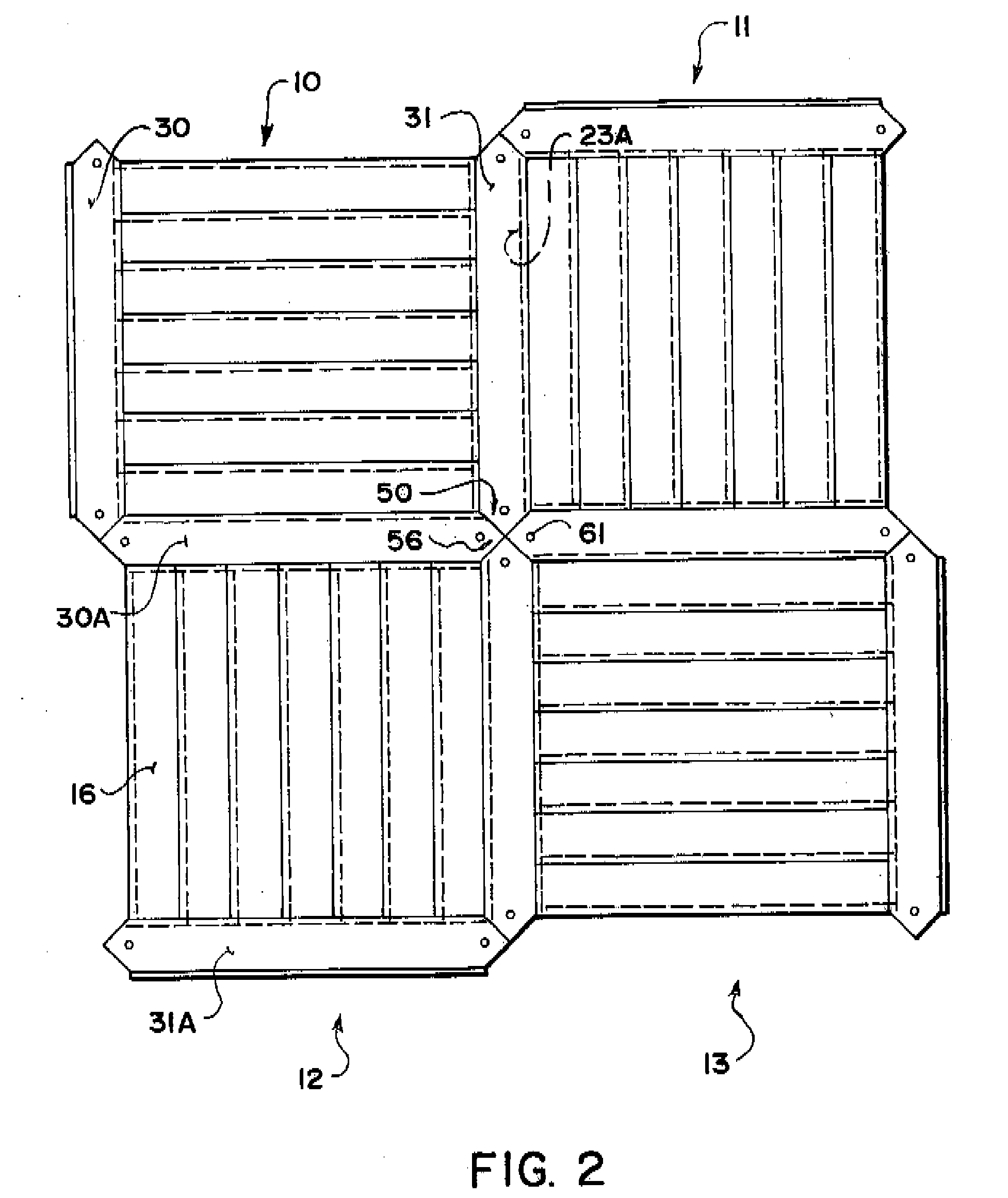 Panelling system formed from rectangular panels