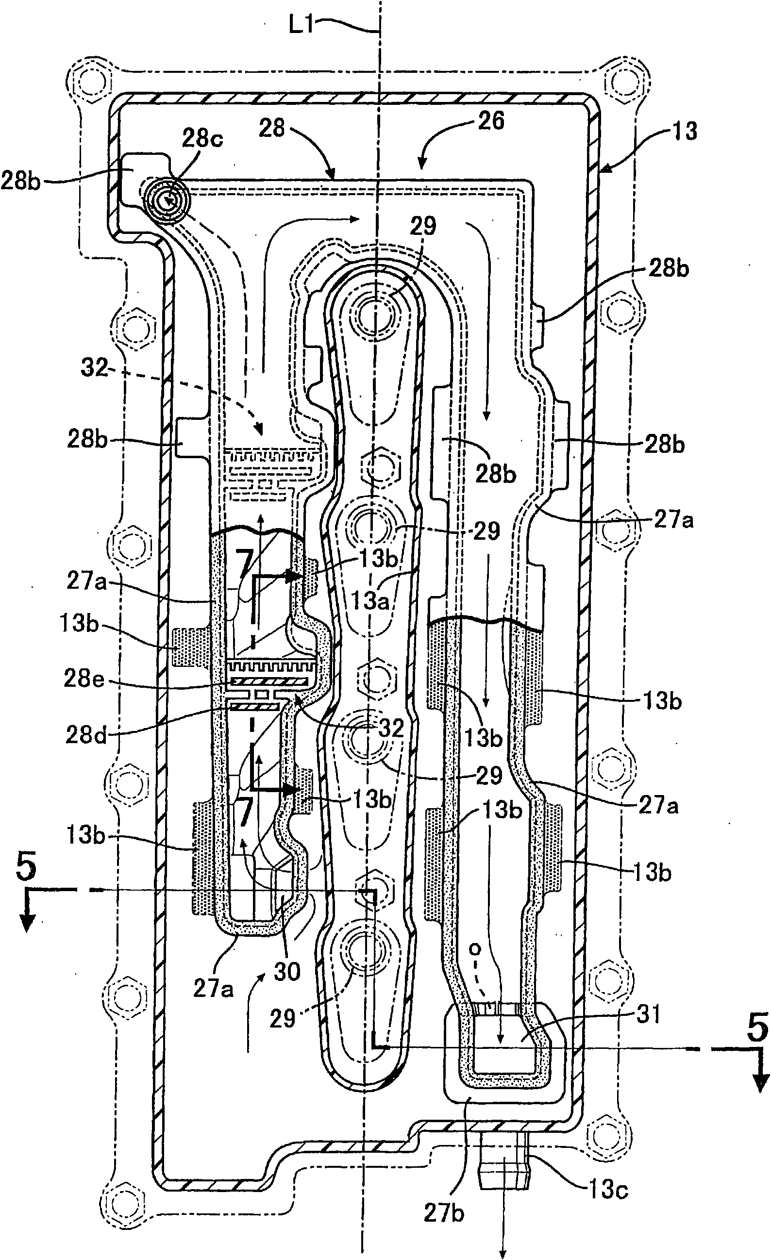 Breather device for engine