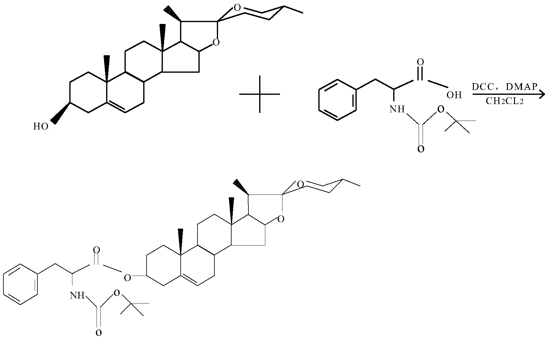 Diosgenin amino acid derivative and application thereof to antitumor drug
