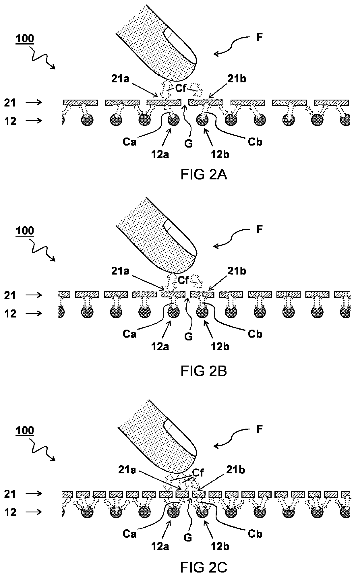 Capacitive touchscreen mirror device and method of manufacturing