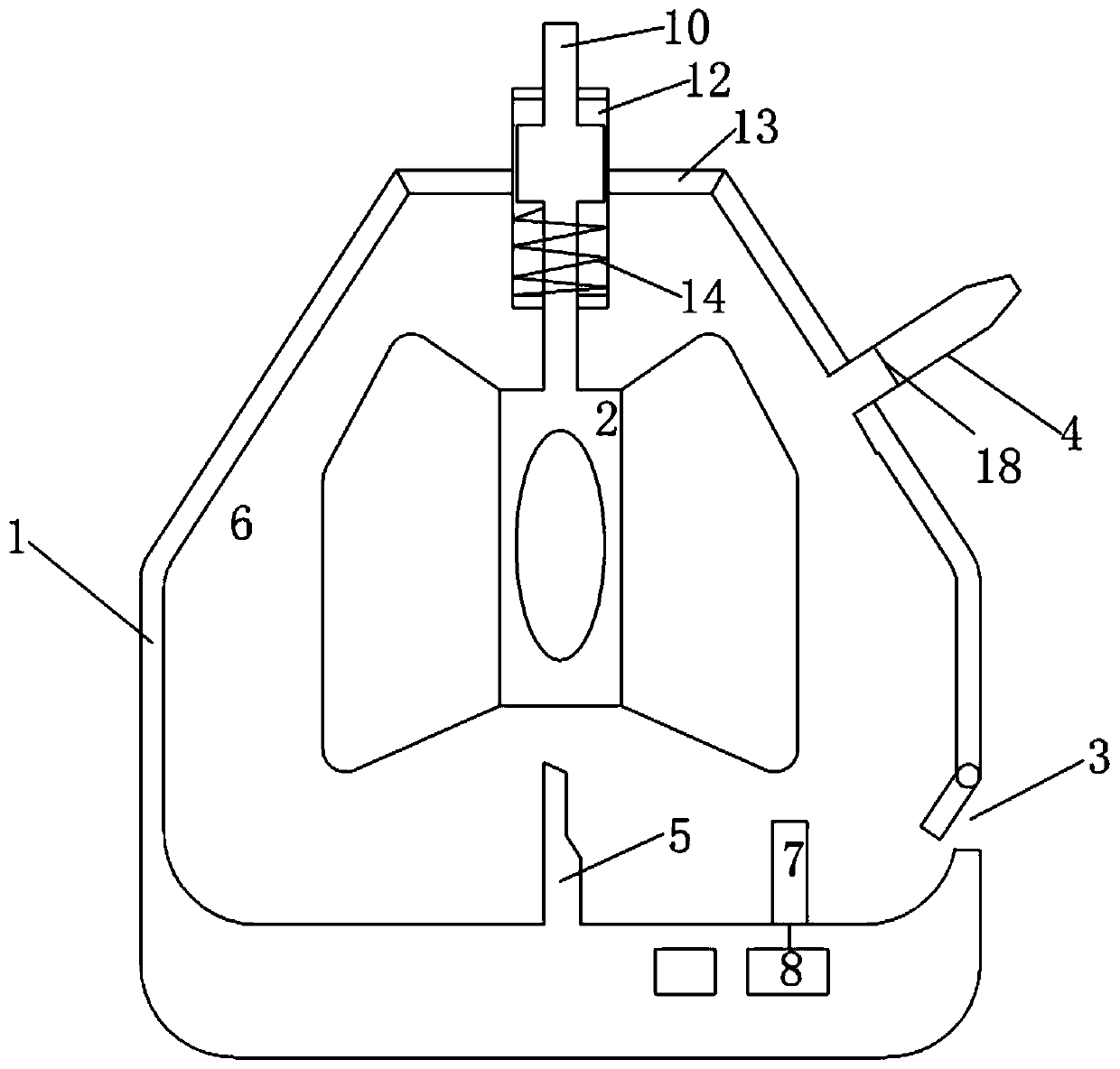 Self-suction type nasal powder material feeding device