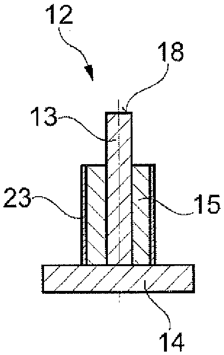 Fitting-optimized friction clutch with force-fitting and/or material-fitting lever spring pin bolt sections fastened to one another