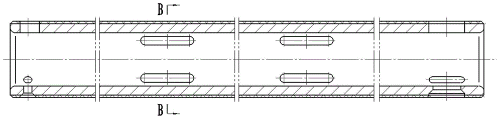 A three-component induction coil system probe wire passing structure