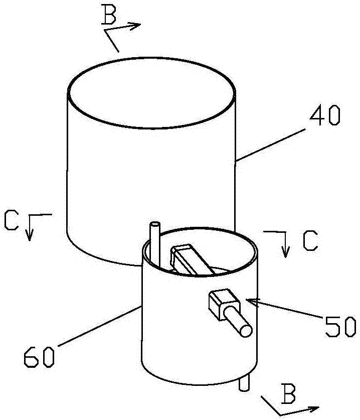 Storage and take-up device for milk powder